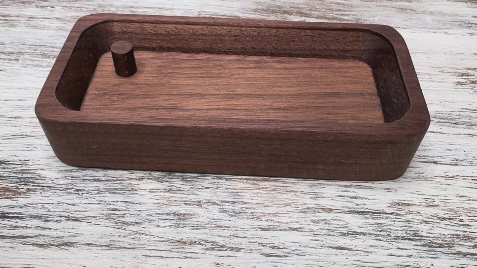 The Sanctum Walnut Ring & Watch Tray